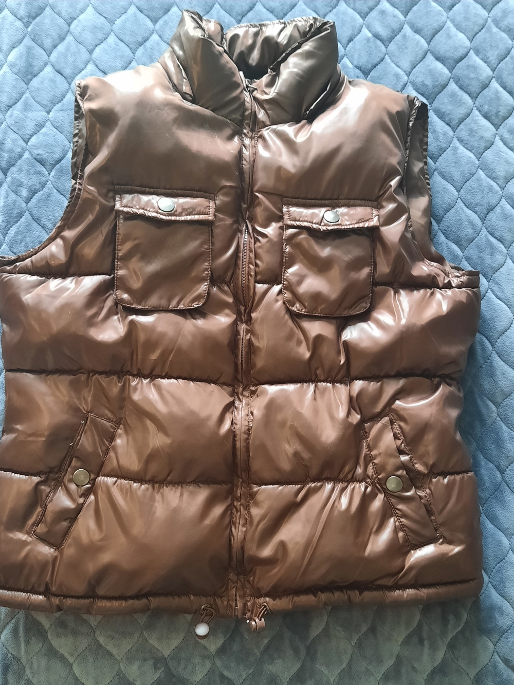 Faded Glory Shiny Brown Puffer Vest for Women 2009